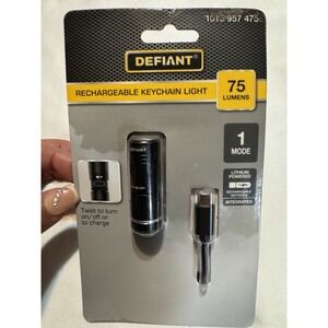 Defiant Rechargeable Keychain Light 75 Lumens